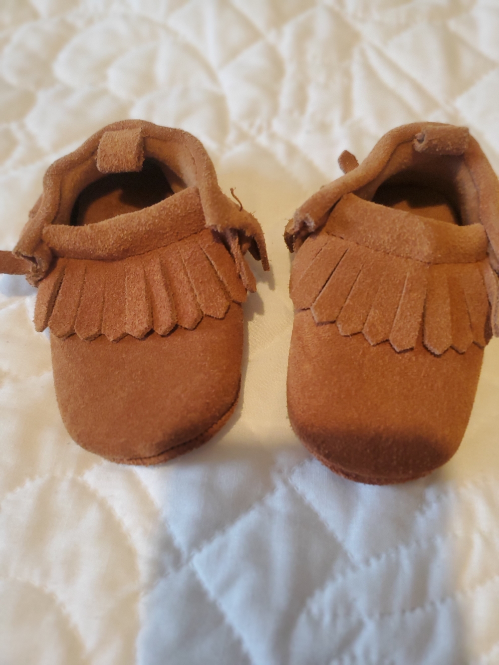 BearPaw Brown Fringe Baby Moccasins 0-6 Months